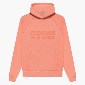 ✨ESSENTIALS✨ FEAR OF GOD Hoodie in coral